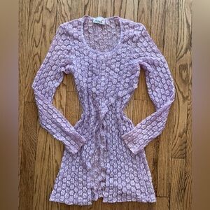 lilac coquette studio f cardigan